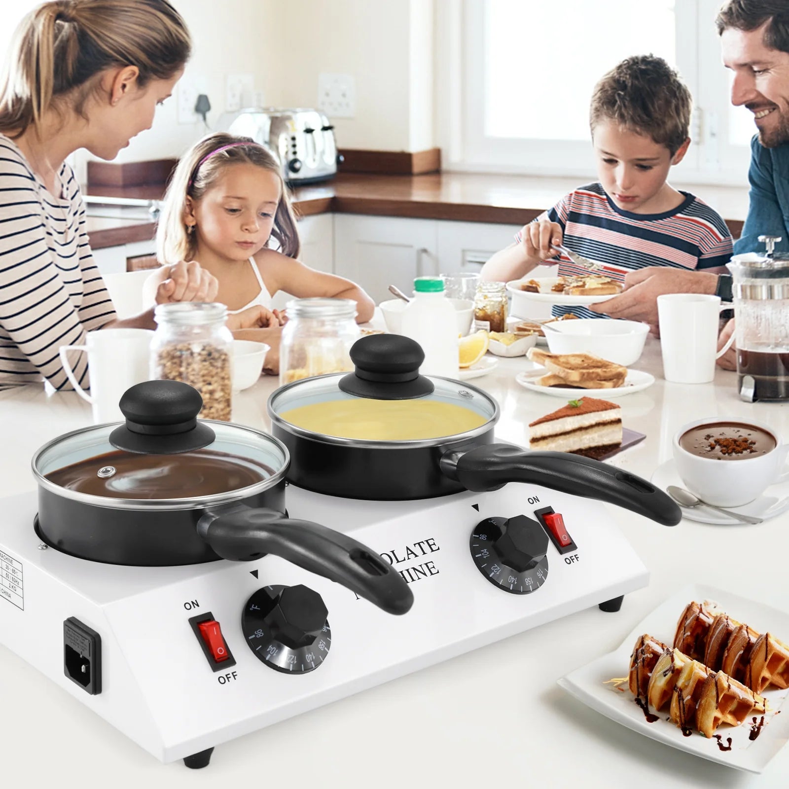 Chocolate Melting Pot, Double Pots Electric Melter D4573