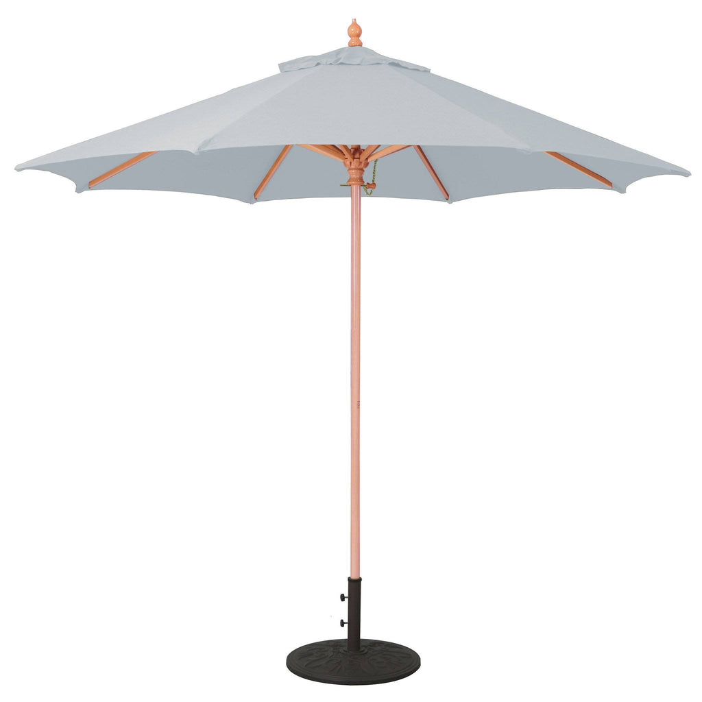7.5 ft. Light Wood Cafe Black Sunbrella Umbrella C804