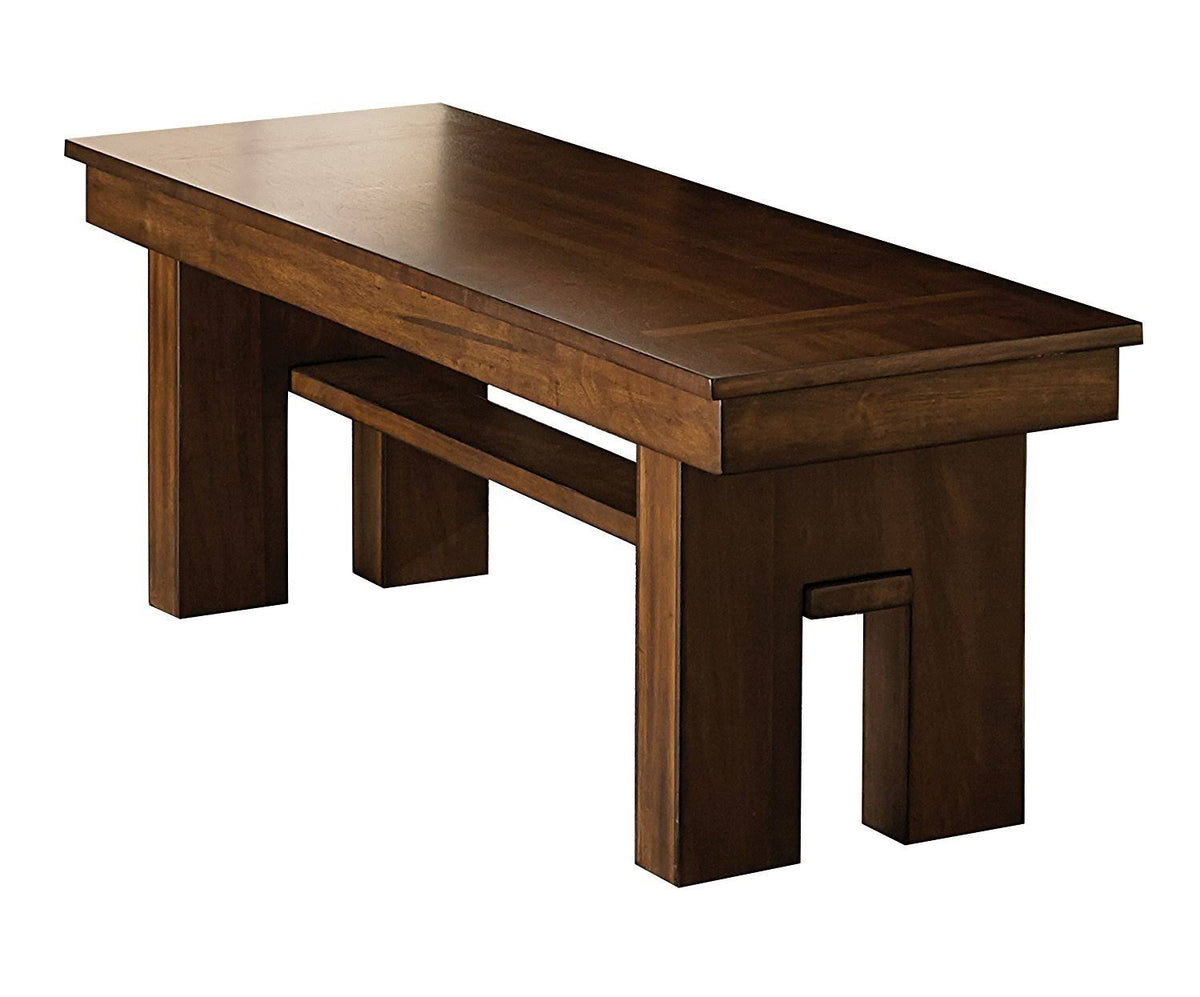 Walnut Brown Wooden Dining Side Bench S100583