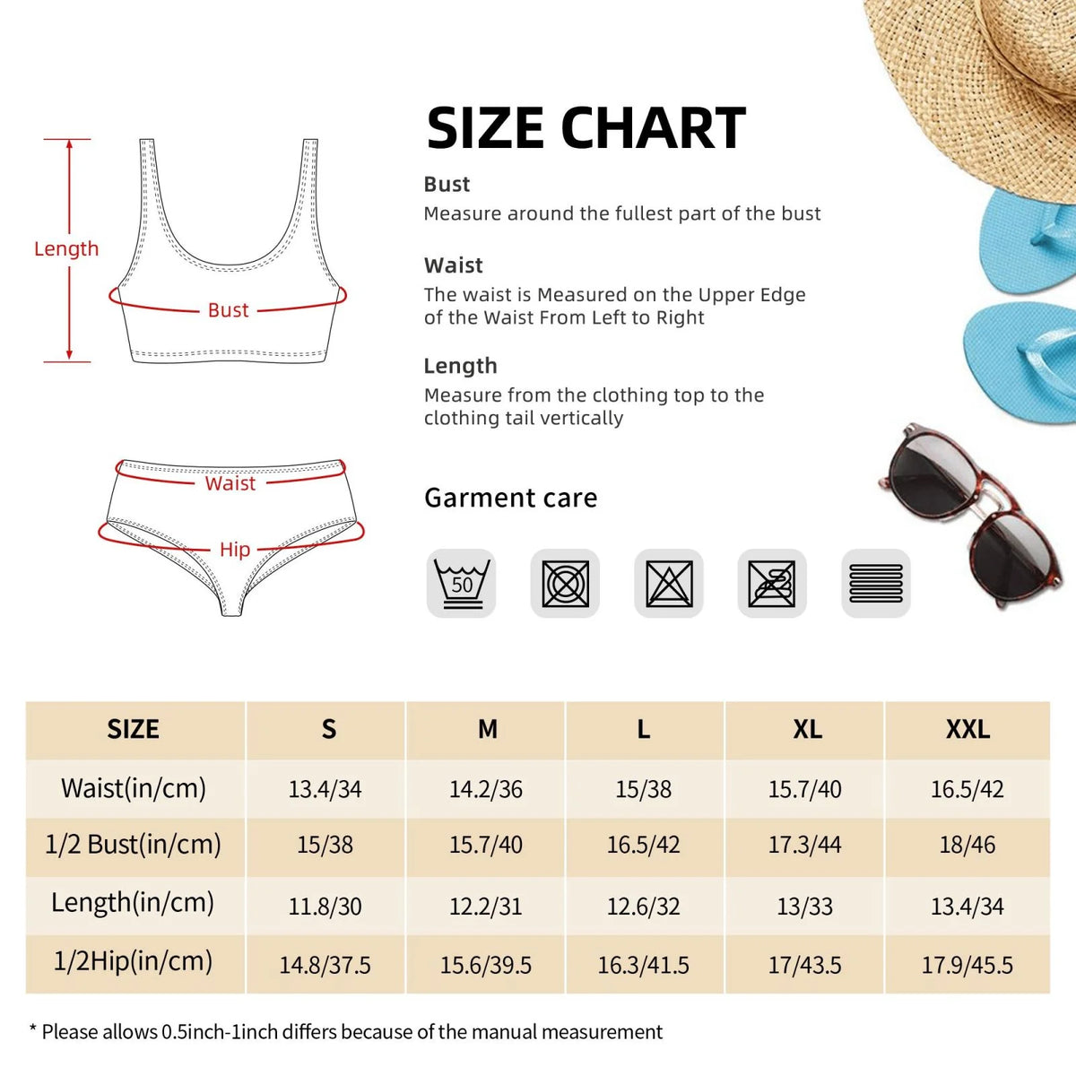 High Waisted Bikini Sets with Removable Soft Chest Pad F29274