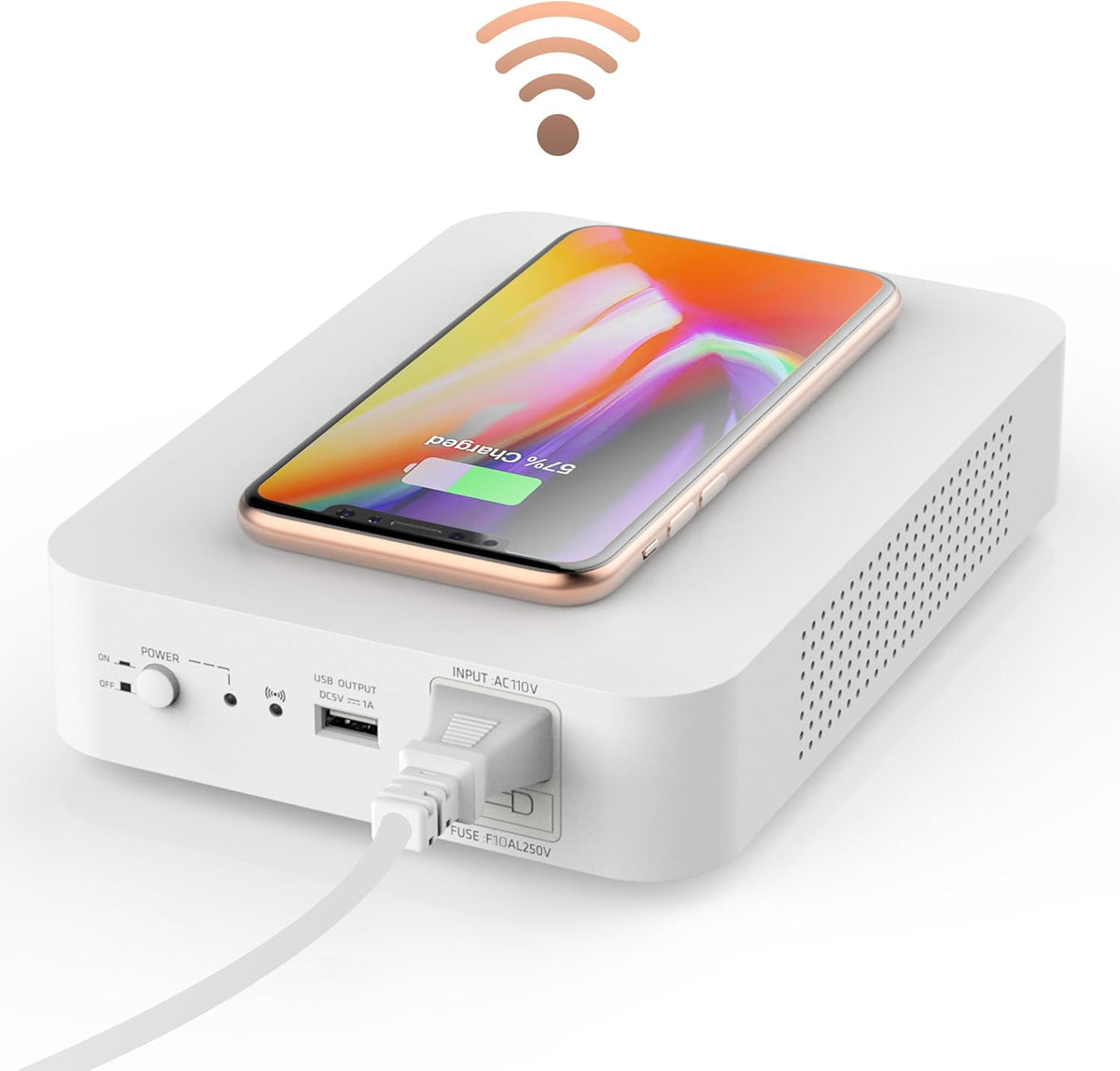 110V to 220V Step Up Voltage Converter 500Watts with Wireless Charging and USB Port Pack of 2 U430