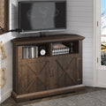 Espresso Corner TV Stand with Storage Cabinets T361110