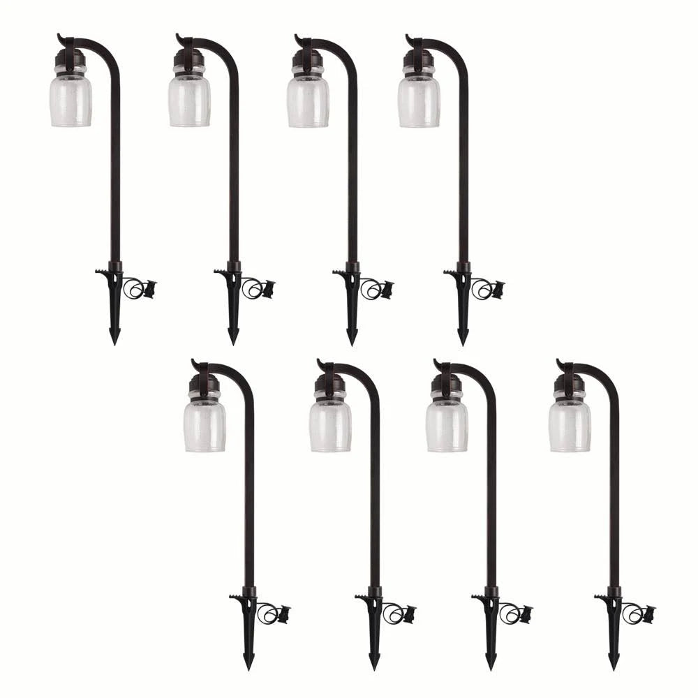 4.5-Watt Oil Rubbed Bronze Outdoor Integrated LED Path Light (8-Pack) Q842178