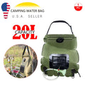 5 Gallon Solar Heated Camping Shower Bag with Removable Hose, Green PVC O492121