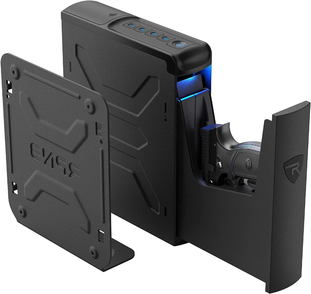 Mounted Biometric Handgun Safe with Quick Access Sliding Door V47283