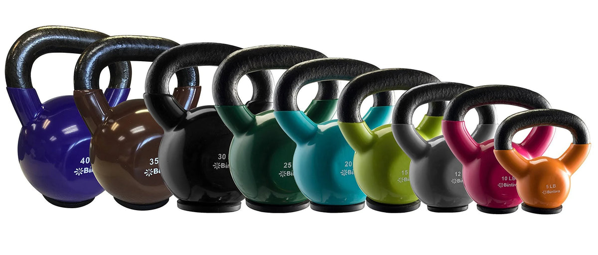 Vinyl Coated Solid Cast Iron Kettlebells F2908