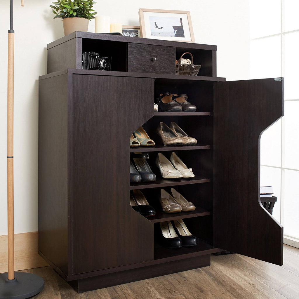 Espresso 1-Drawer Shoe Cabinet L234