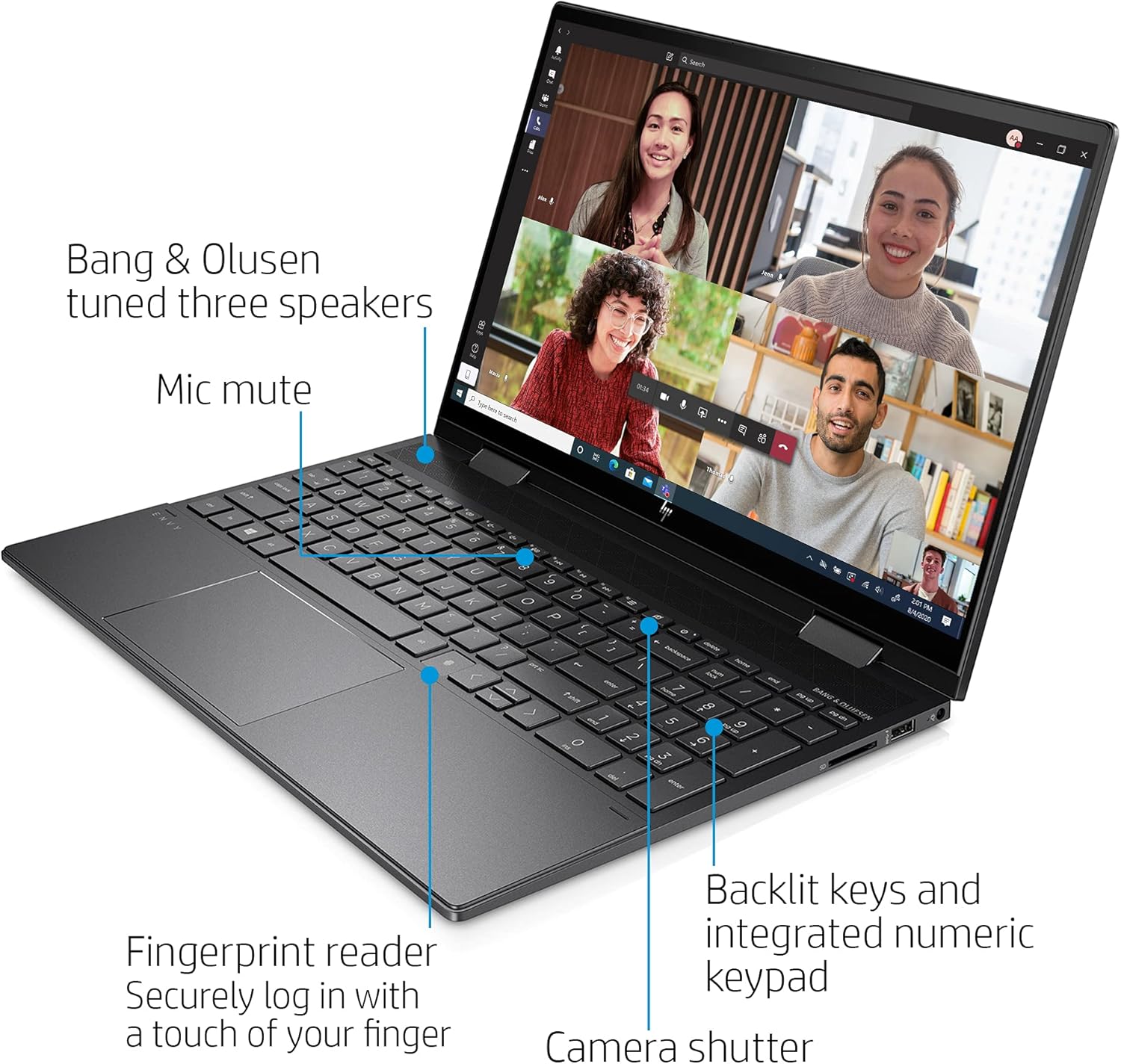 15.6 Touchscreen 2-in-1 FHD IPS Laptop, AMD Ryzen 7 5700U, 12GB RAM, 512GB PCIe SSD D476578