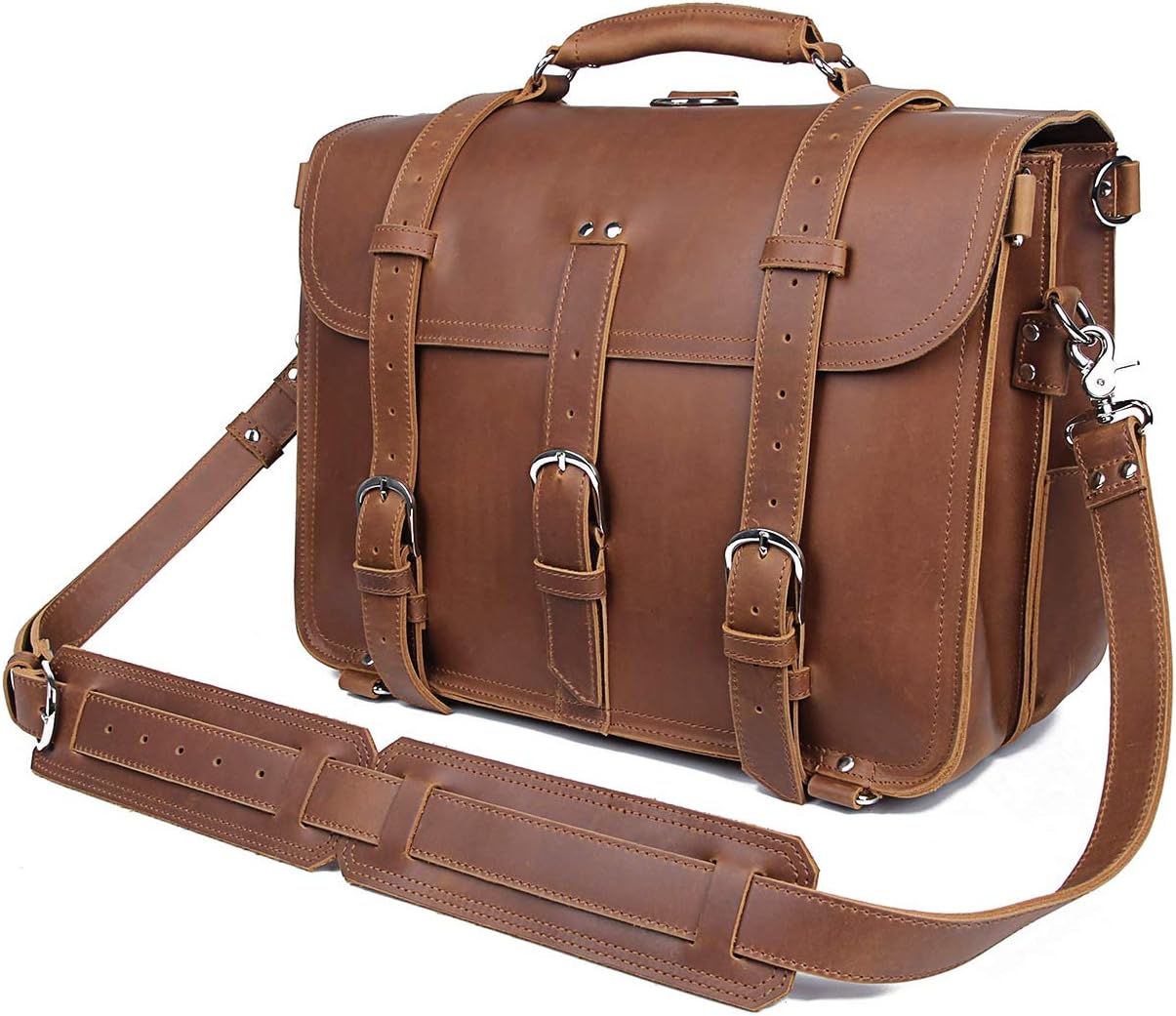 Full Grain Leather Briefcase for Men K4885