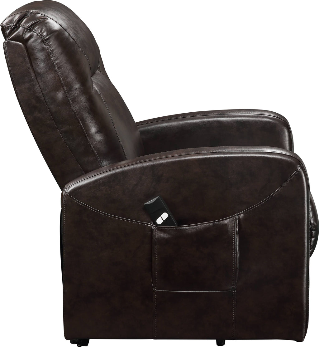 Espresso PU Power Lift Recliner S28591