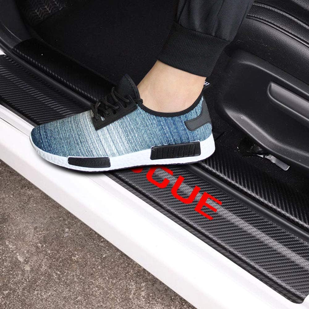 Car Door Sill Carbon Fibre Vinyl Sticker (White) C69719