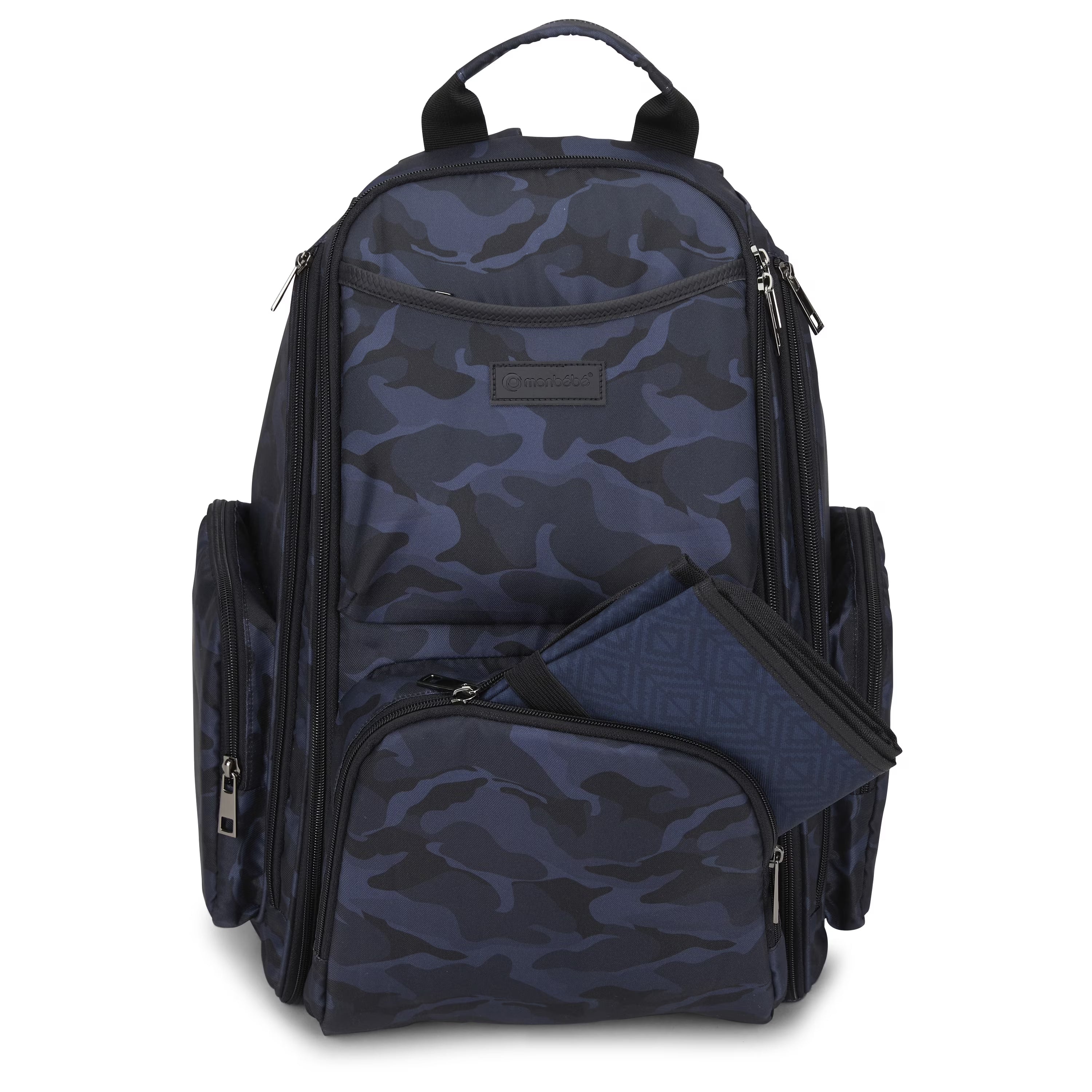 Navy Camo Diaper Bag Backpack with Changing Pad X3286