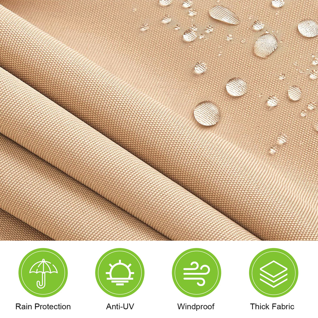 Retractable Patio Awning 6.5’x8.2’ Sun Shade with Manual Crank Handle, Tan H59923
