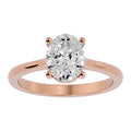 2 Carat Oval Shape Moissanite Solitaire Engagement Ring In 14 Karat Rose Gold J85475