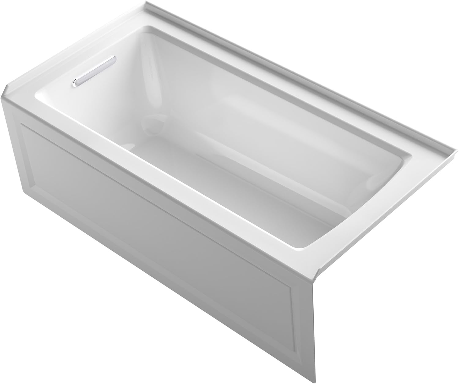 60" x 30" White Alcove Bath with Integral Apron R14063