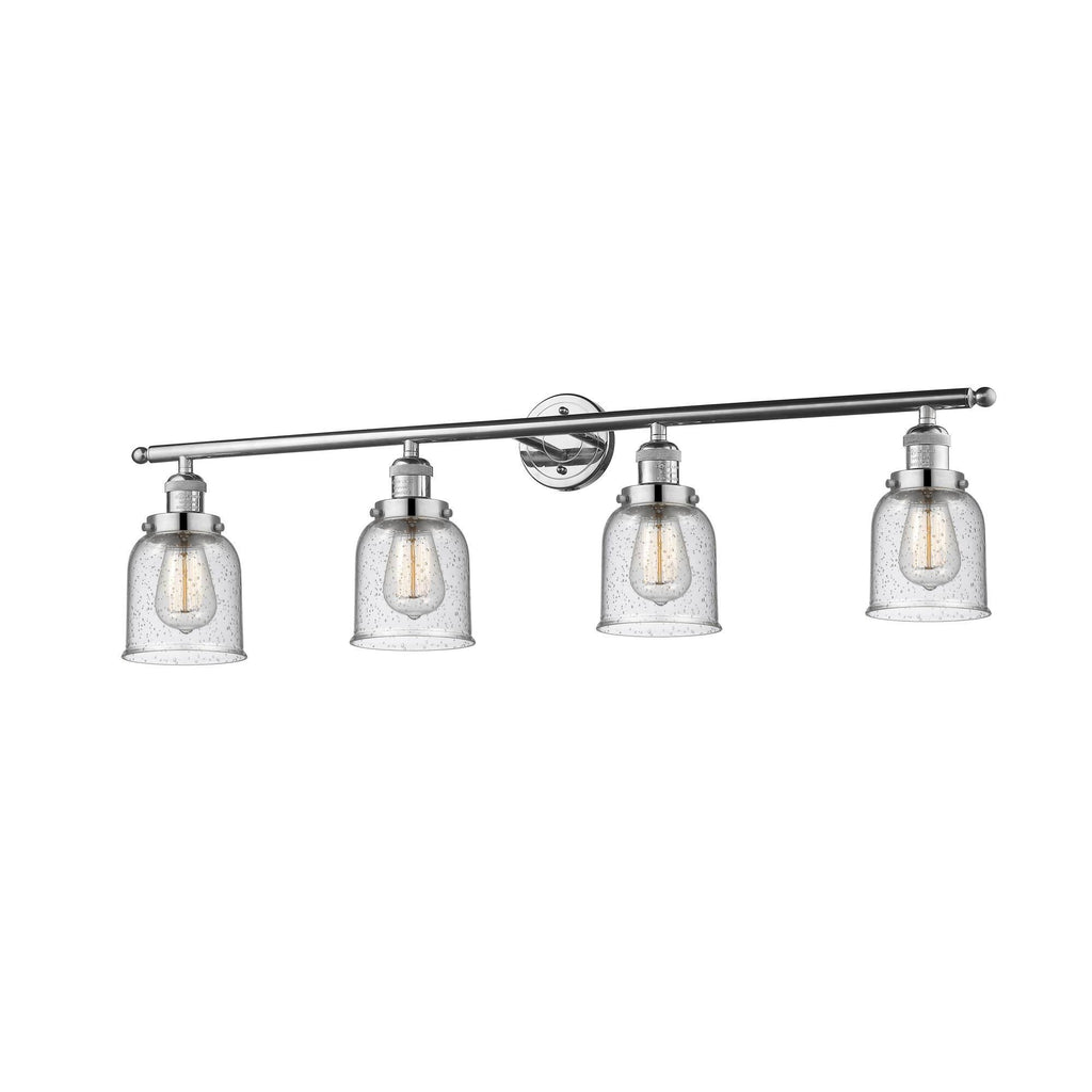 4 Light Small Bell 42 inch Adjustable Bathroom Fixture in Polished Nickel S1491