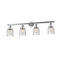 4 Light Small Bell 42 inch Adjustable Bathroom Fixture in Polished Nickel S1491