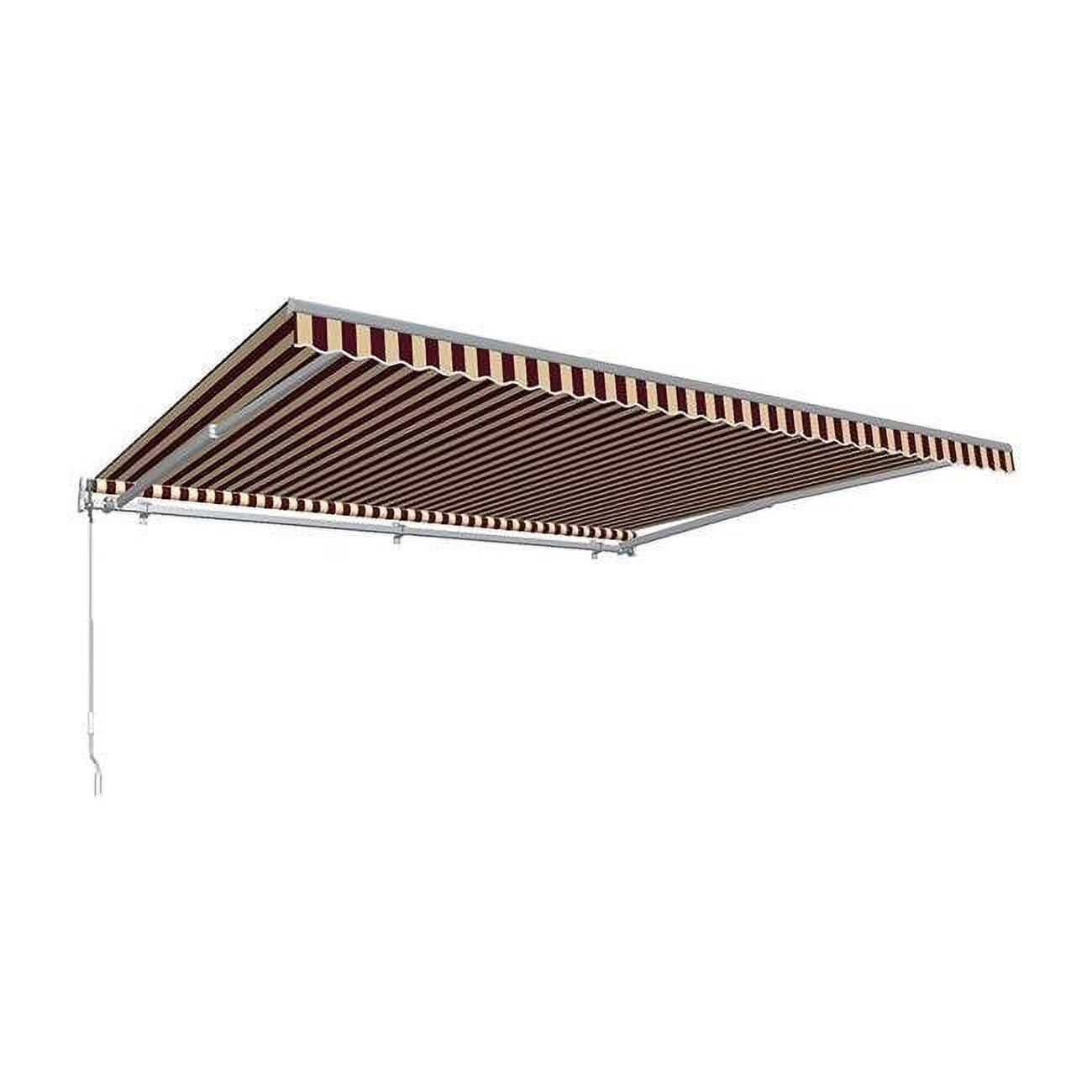 12 ft. Maui Left Motor with Remote Retractable Awning, Burgundy & Tan J115245