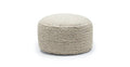 Ivory Braided Chunky Wool Pouf Y16849