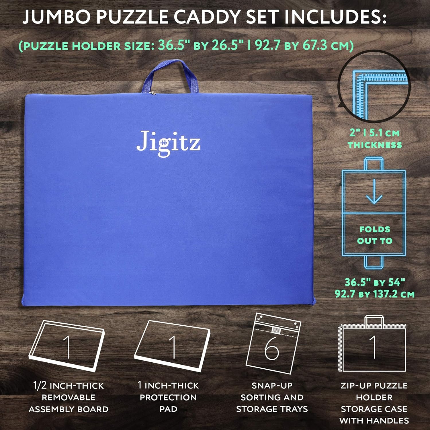 1500 Piece Puzzle Storage Case with Sorting Trays R802178
