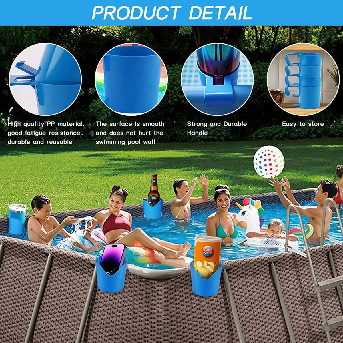 Blue Pool Drink Holder Cup Holder Y99308
