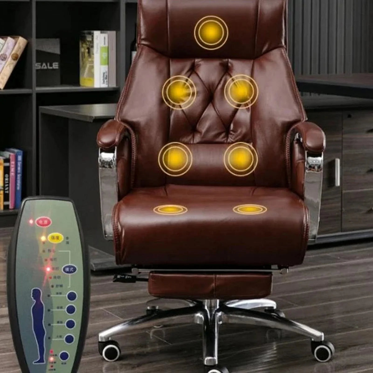 Leather Massage Ergonomic Swivel Office Chair P481