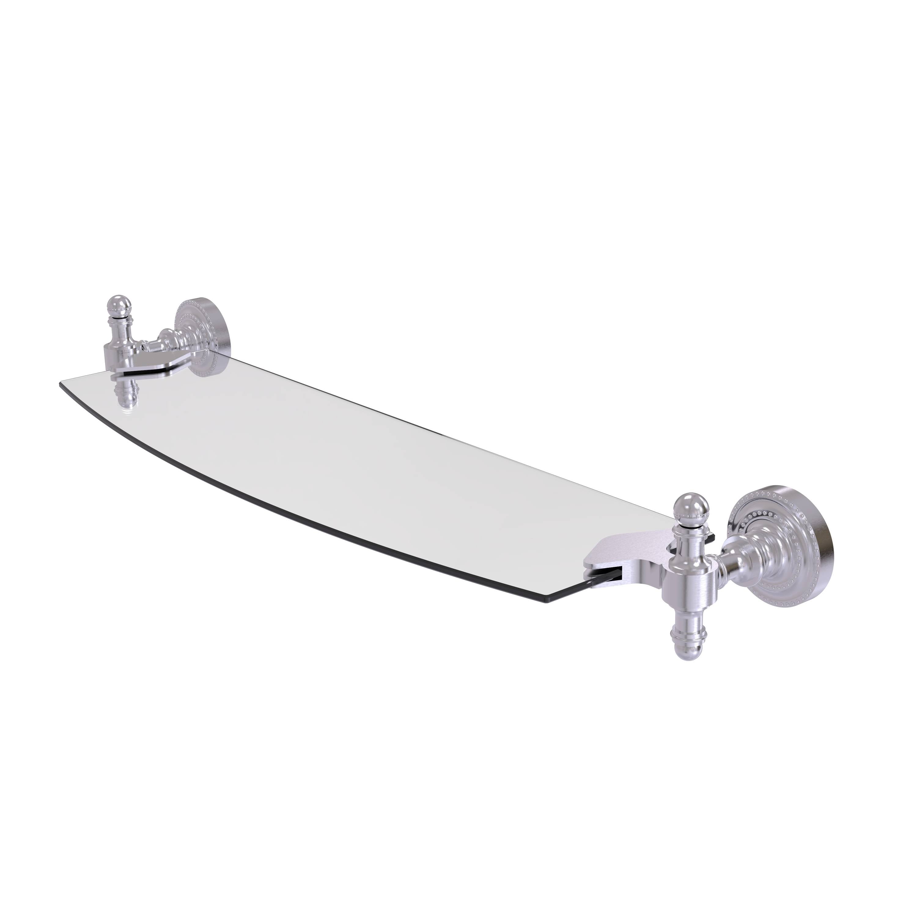 18 inch Glass Shelf Satin Chrome C72792