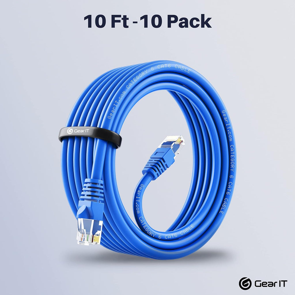 Cat6 Ethernet Cable 1 ft 50-Pack Blue R628943