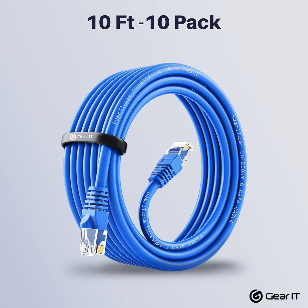 Cat6 Ethernet Cable 1 ft 50-Pack Blue R628943