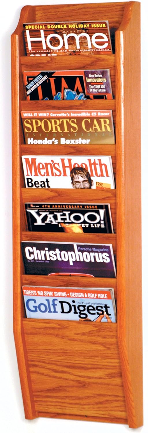 Light Oak Wooden Magazine Rack X956