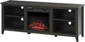 Dark Coffee TV Stand with Electric Fireplace Z8877