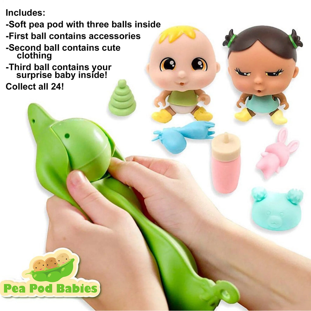 Giant Twenty Five Piece Playset with Mini Baby, Clothing, & Accessories in Soft Pea Pod D7030