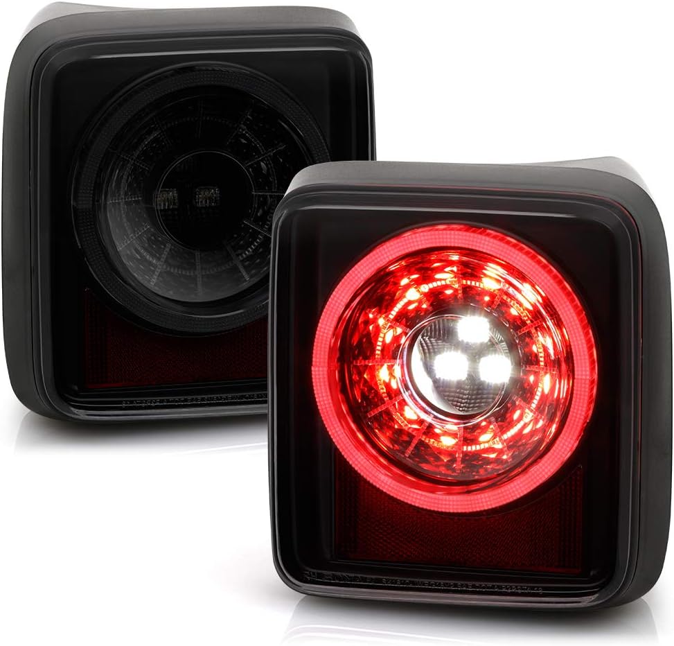 Black Housing Smoke Lens Full LED Sequential Tail Lights Assembly N7870