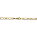 Real 14k Yellow Gold Figaro Chain Necklace O1708