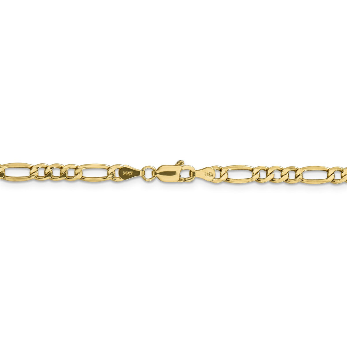 Real 14k Yellow Gold Figaro Chain Necklace O1708