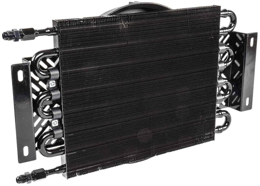 Transmission Oil Cooler with Dual Push/Pull Cooler Fan, 11” Diameter, 6 an Connections M21774