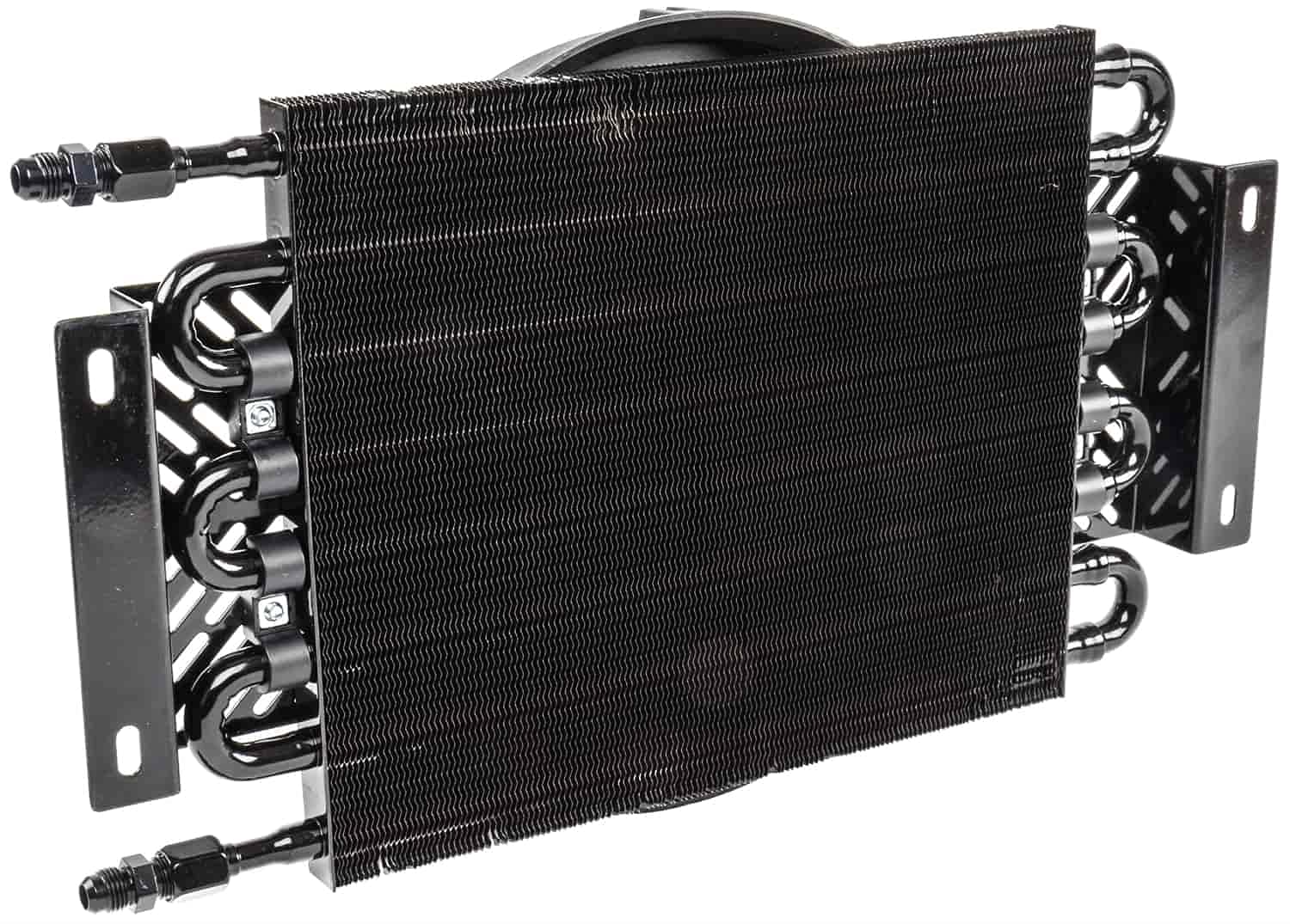 Transmission Oil Cooler with Dual Push/Pull Cooler Fan, 11” Diameter, 6 an Connections M21774
