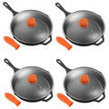 12x22 Pre Seasoned Nonstick Cast Iron Frying Pan with Lid (4 Pack) G6935