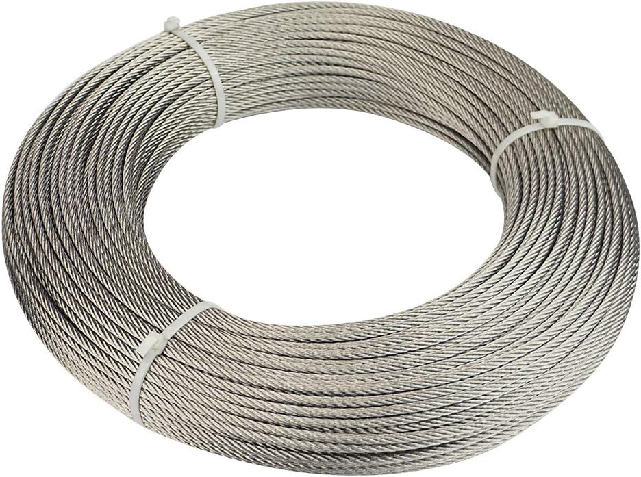 250Feet 5/32 Stainless Steel Wire Rope Cable Railing 7x19 Strand H751