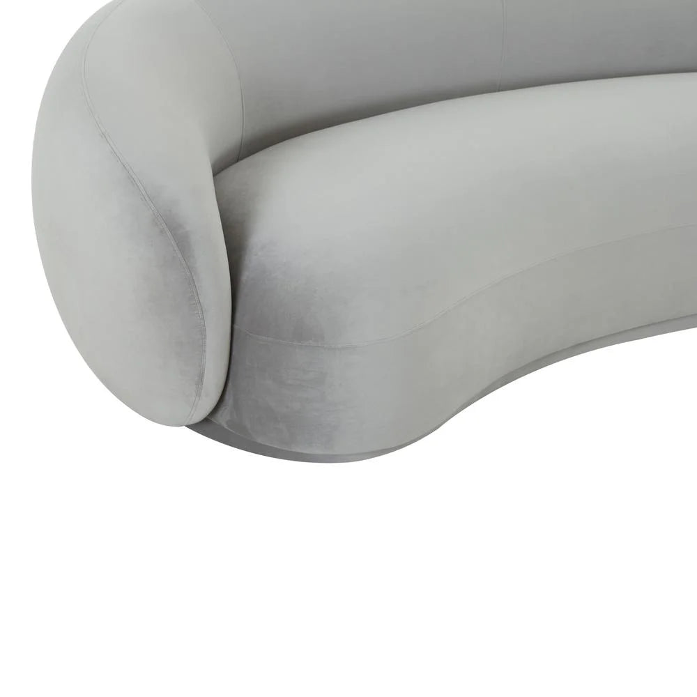 Light Grey Velvet Sofa W324834