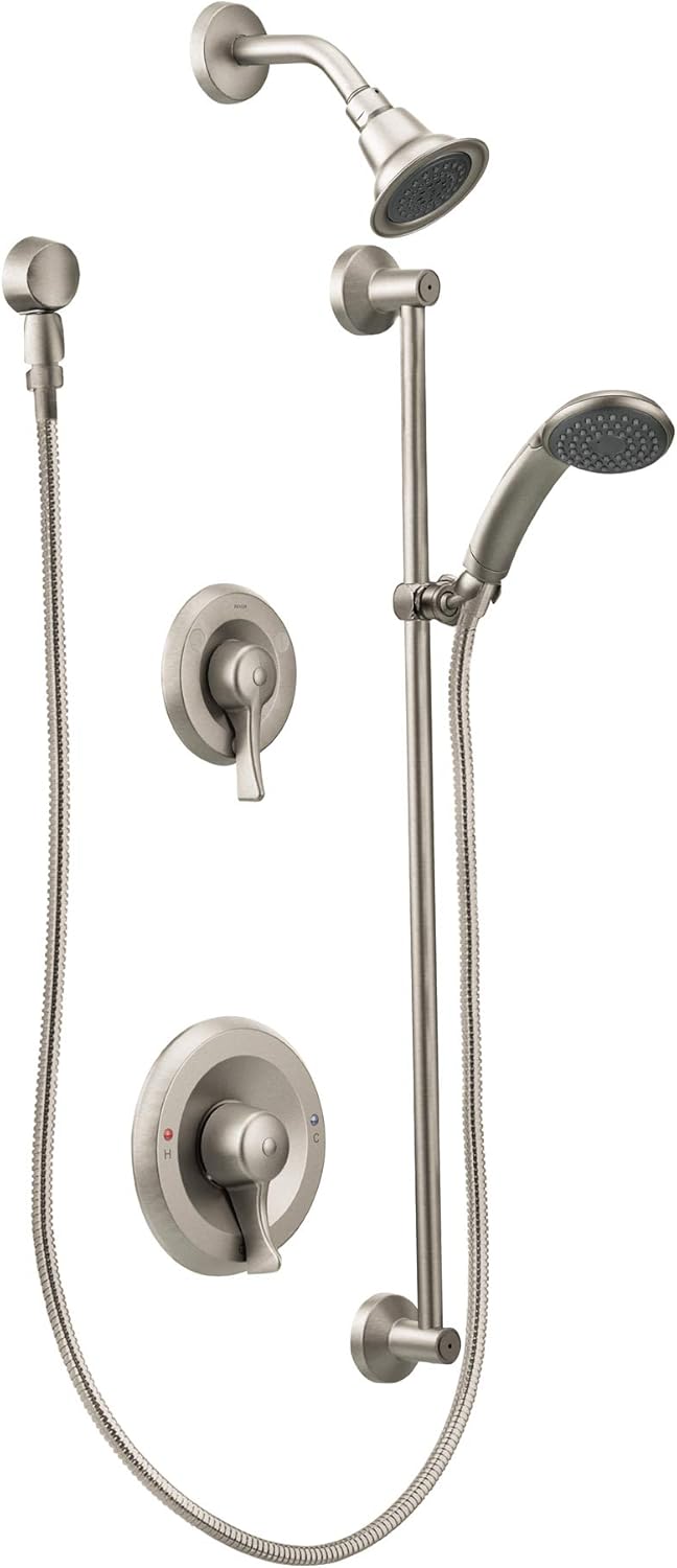 Brushed Nickel Showerhead and Handheld Showerhead K840000
