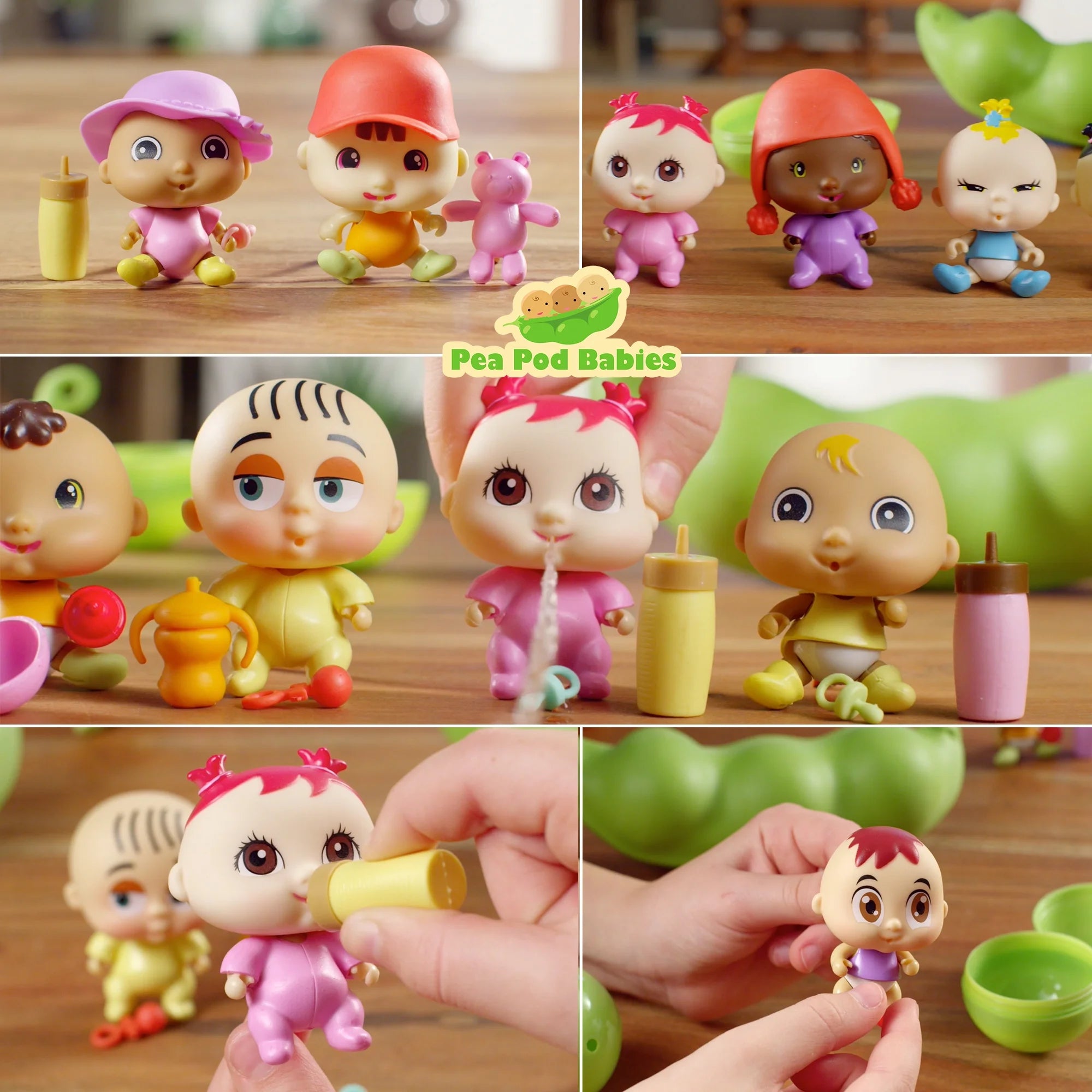 Giant Twenty Five Piece Playset with Mini Baby, Clothing, & Accessories in Soft Pea Pod D7030