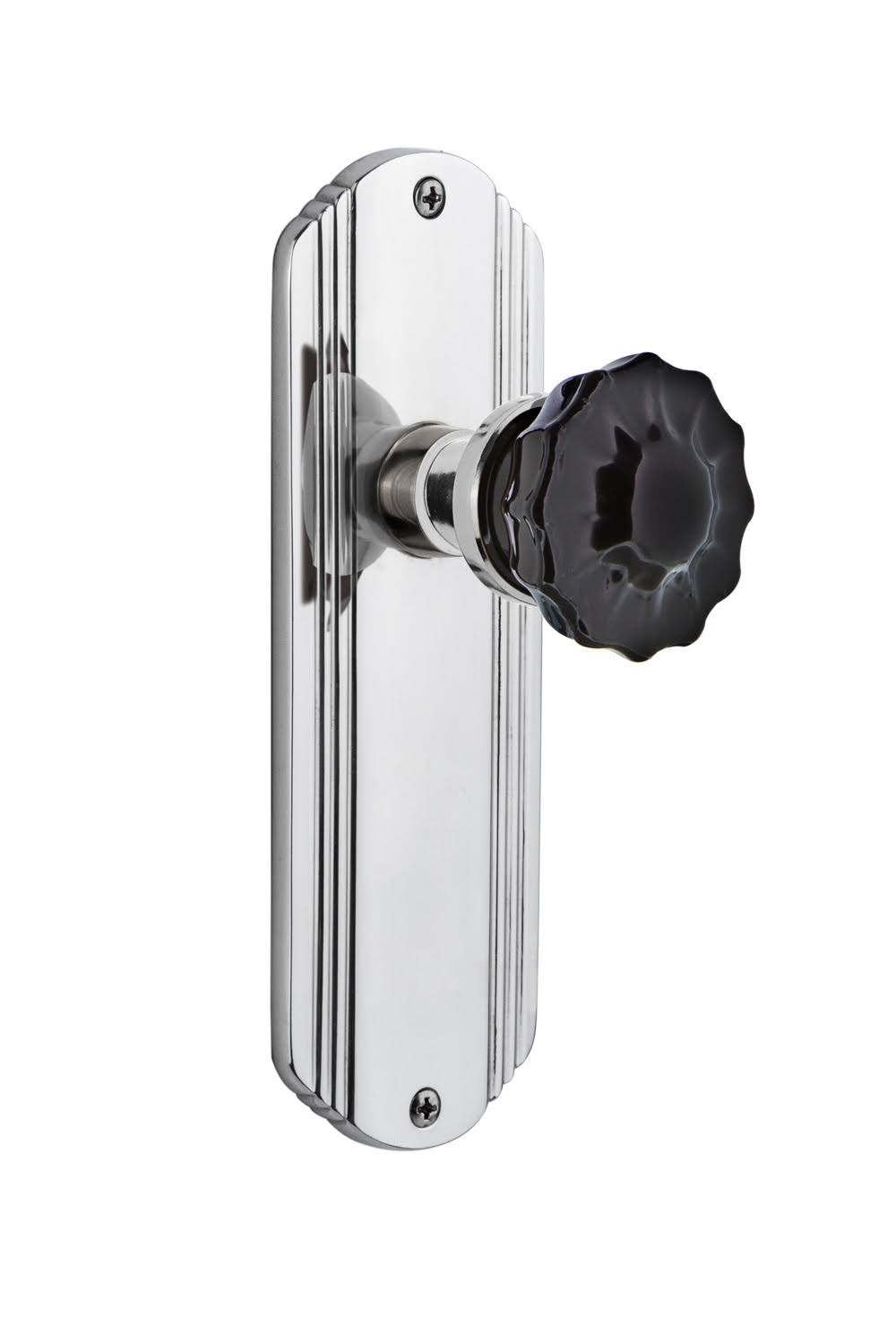 Bright Chrome Crystal Glass Door Knob P449