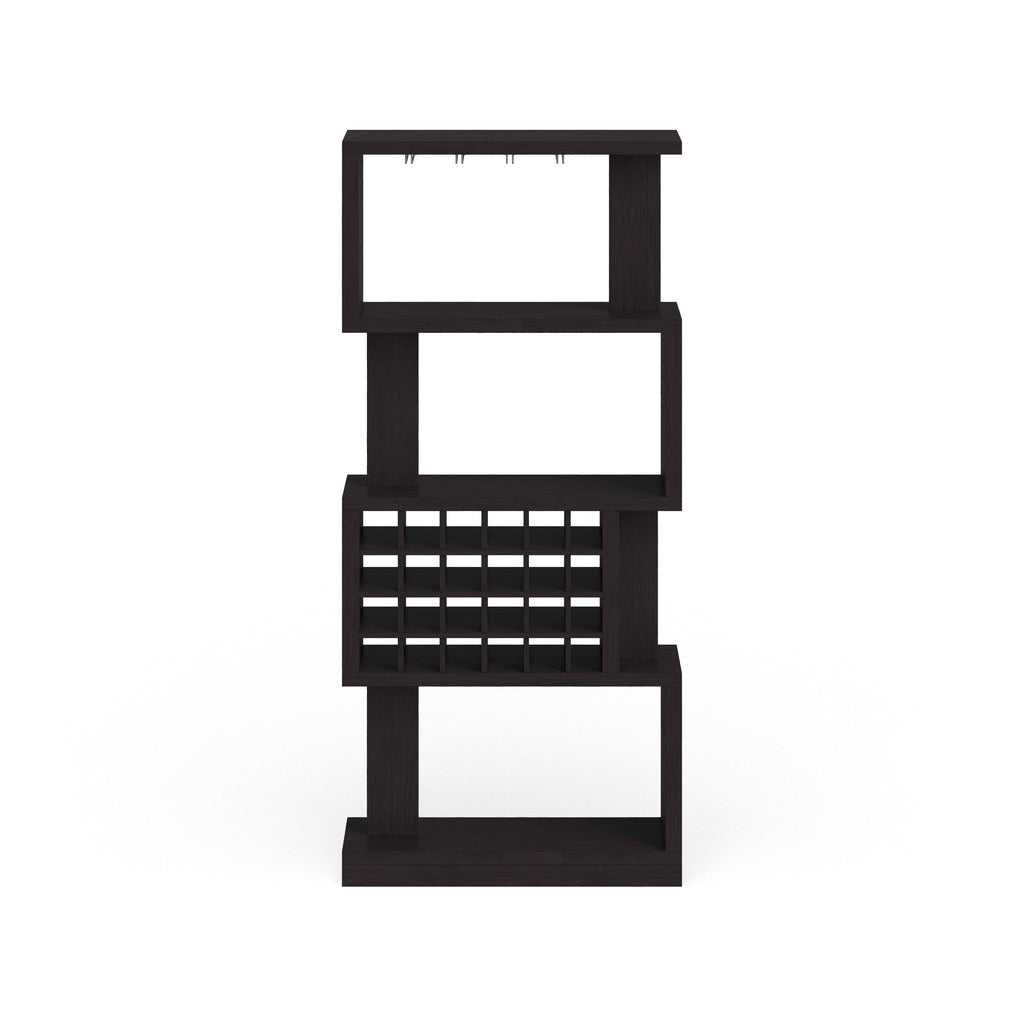 4-Tier Bar Cabinet Cappuccino Brown H6848