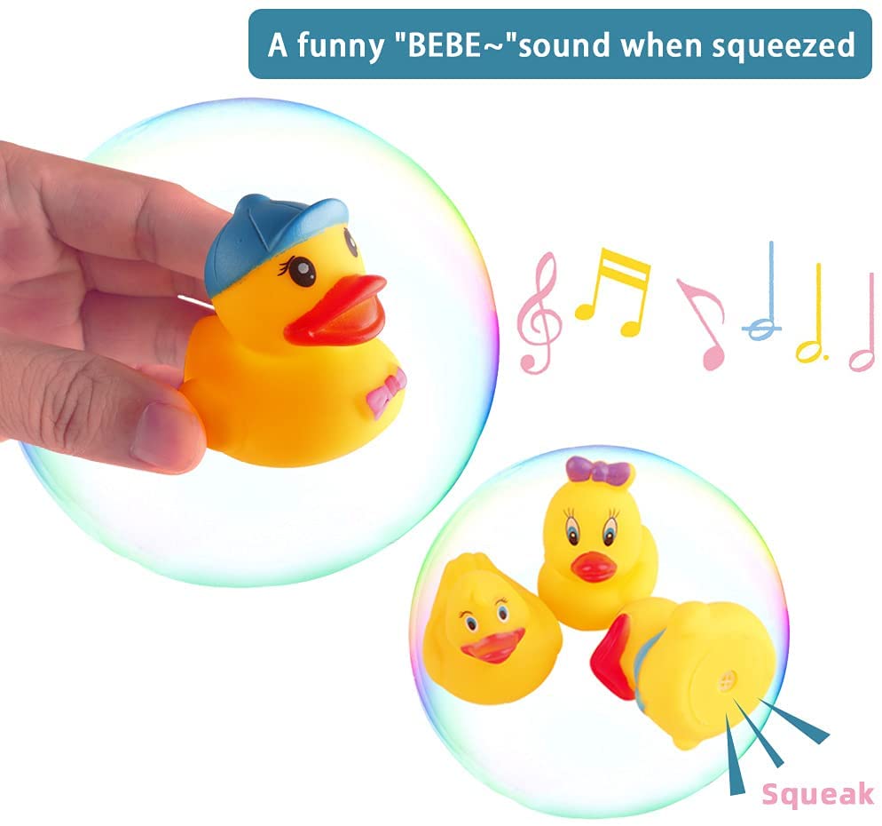 Yellow Rubber Ducks Preschool Bath Toys (Small Assorted 2.2''-12pcs) S462