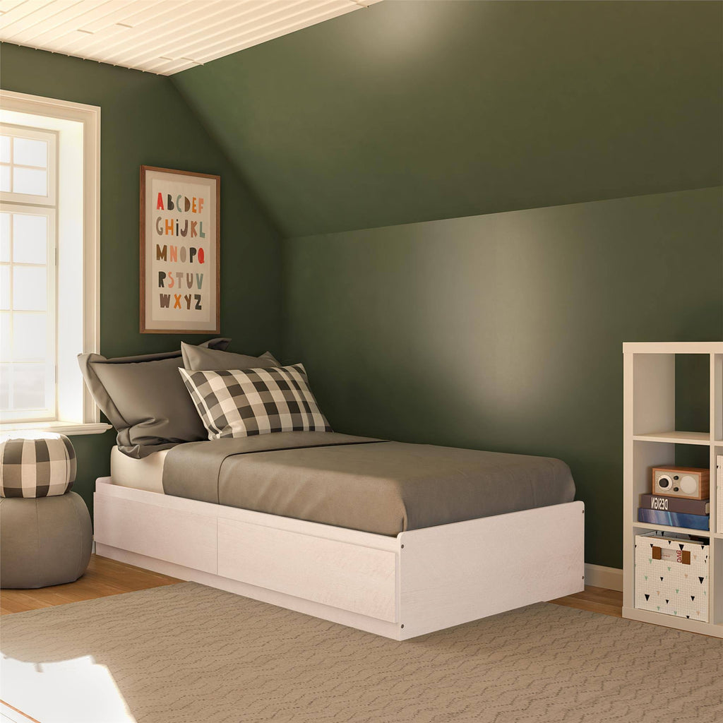 Twin Mates Bed Ivory Oak I85592
