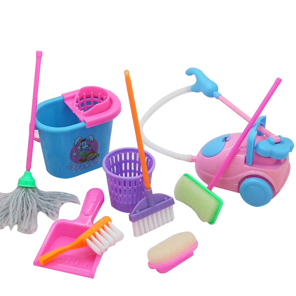Miniature House Cleaning Tool Doll House Accessories T853156