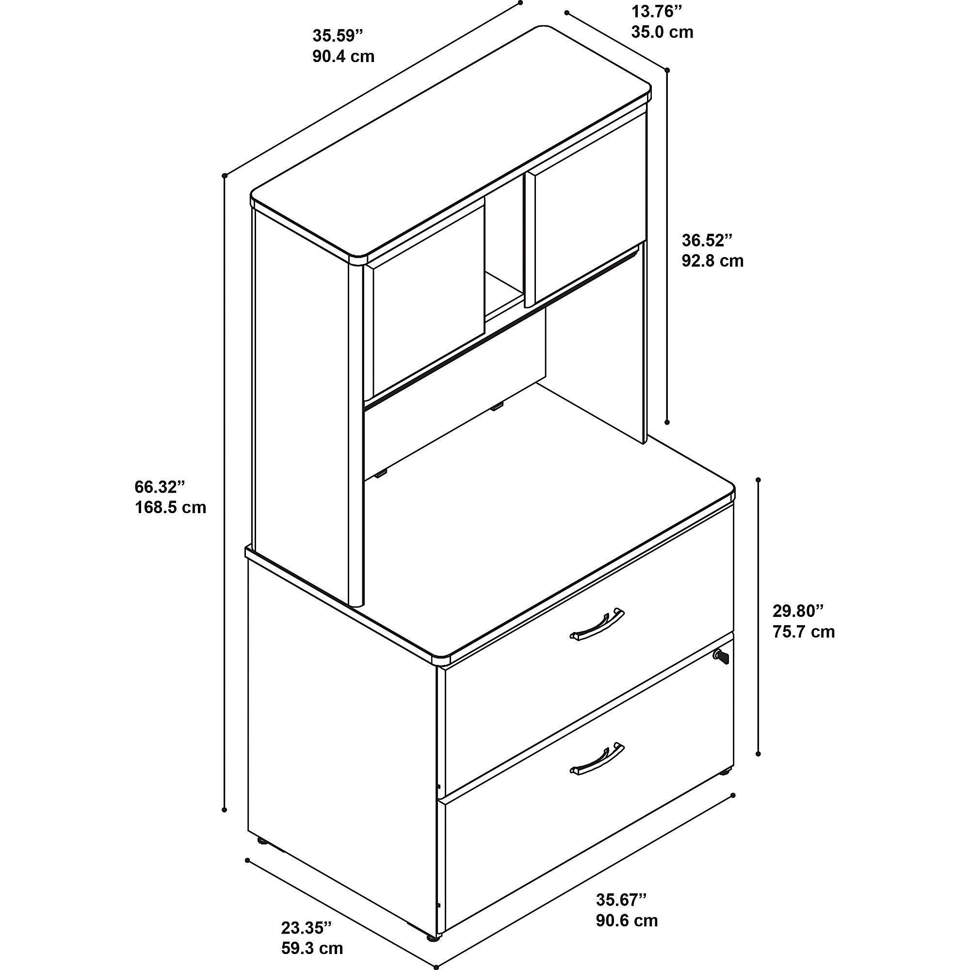 Lateral File Cabinet with Hutch L502
