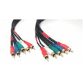 12 Feet Five RCA Male to Five RCA Male Multimedia Audio Video Component Cable N35556