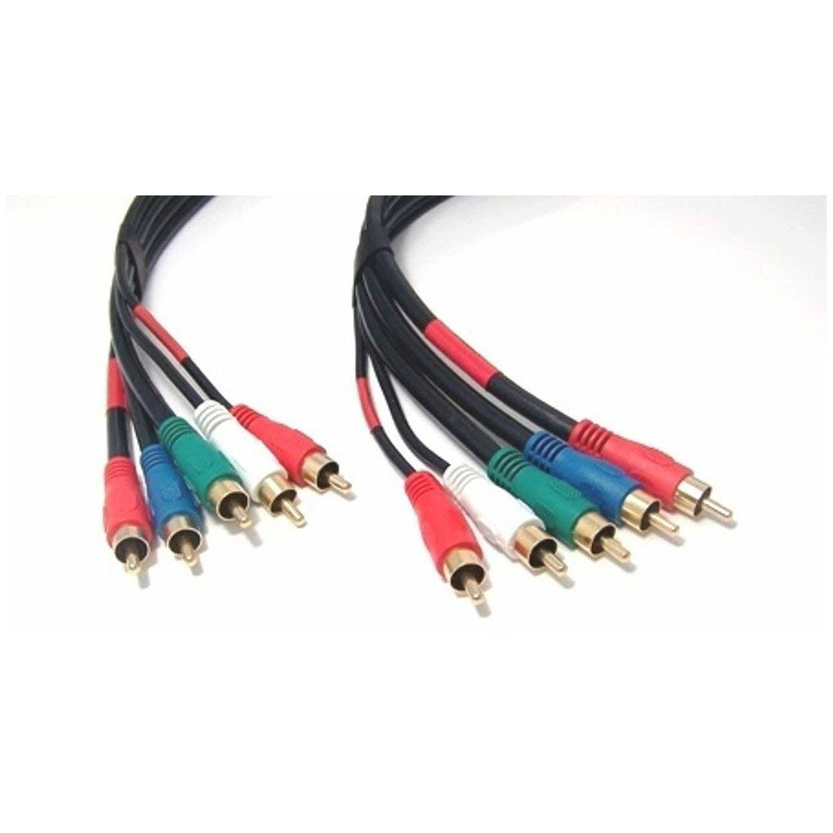 12 Feet Five RCA Male to Five RCA Male Multimedia Audio Video Component Cable N35556